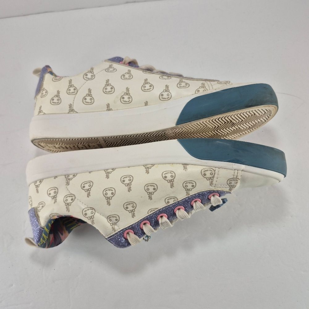 Disney Lilo & Stitch "Ohana" Graphic Low Top Court Sneakers With Charms Size 8.. - Picture 9 of 11